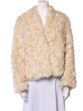 Vince Cream Faux Fur Teddy Jacket